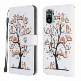 Folio-fodral Poco M5s Med Kedjar Funky Cats Med Rem