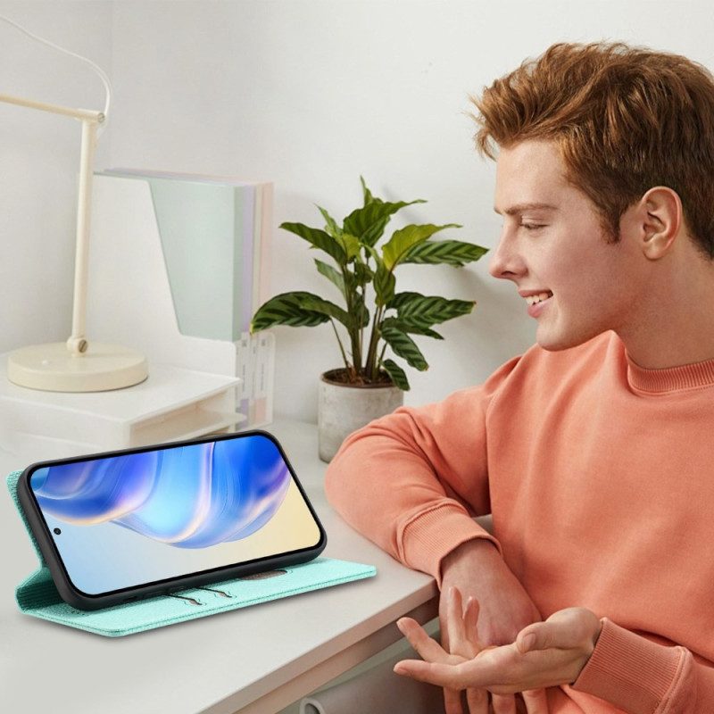 Folio-fodral Poco X7 Pro 5g Texturerad Lädereffekt Rfid-blockering