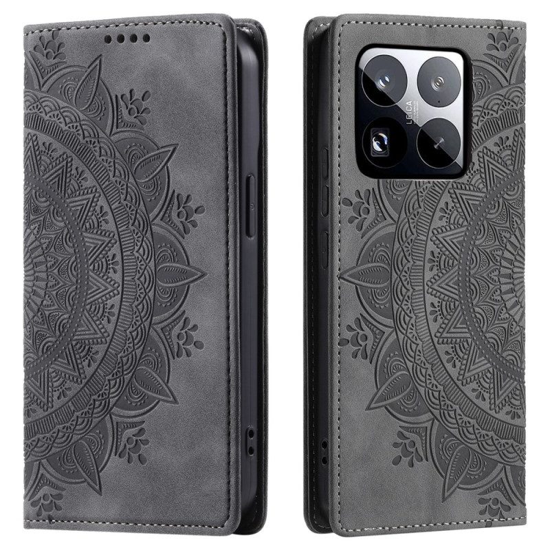 Folio-fodral Xiaomi 15 Pro Mandala-mockaeffekt