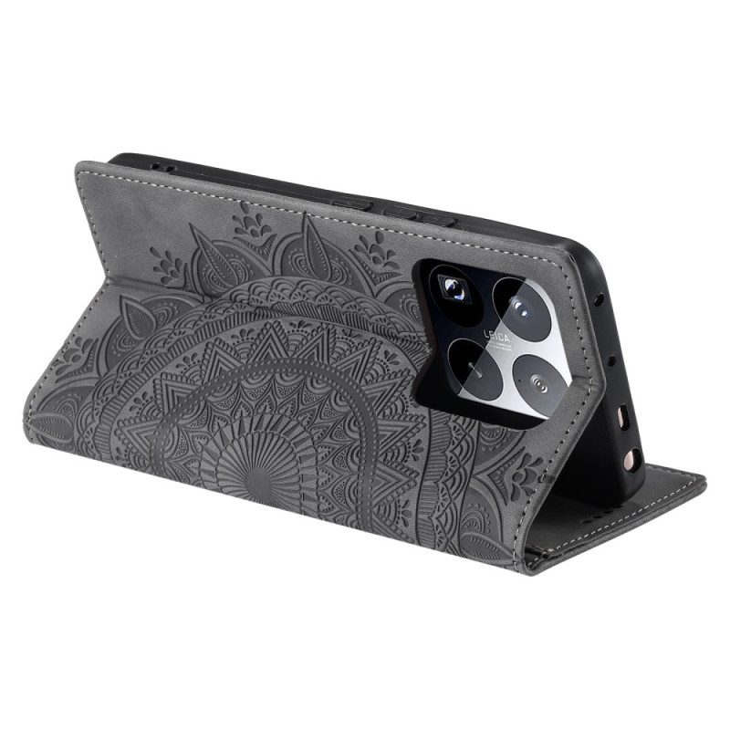 Folio-fodral Xiaomi 15 Pro Mandala-mockaeffekt
