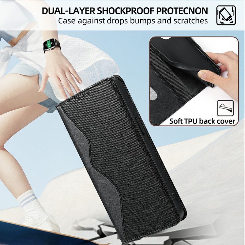 Folio-fodral Xiaomi 15 Pro Rfid-skydd Med Vågmönster