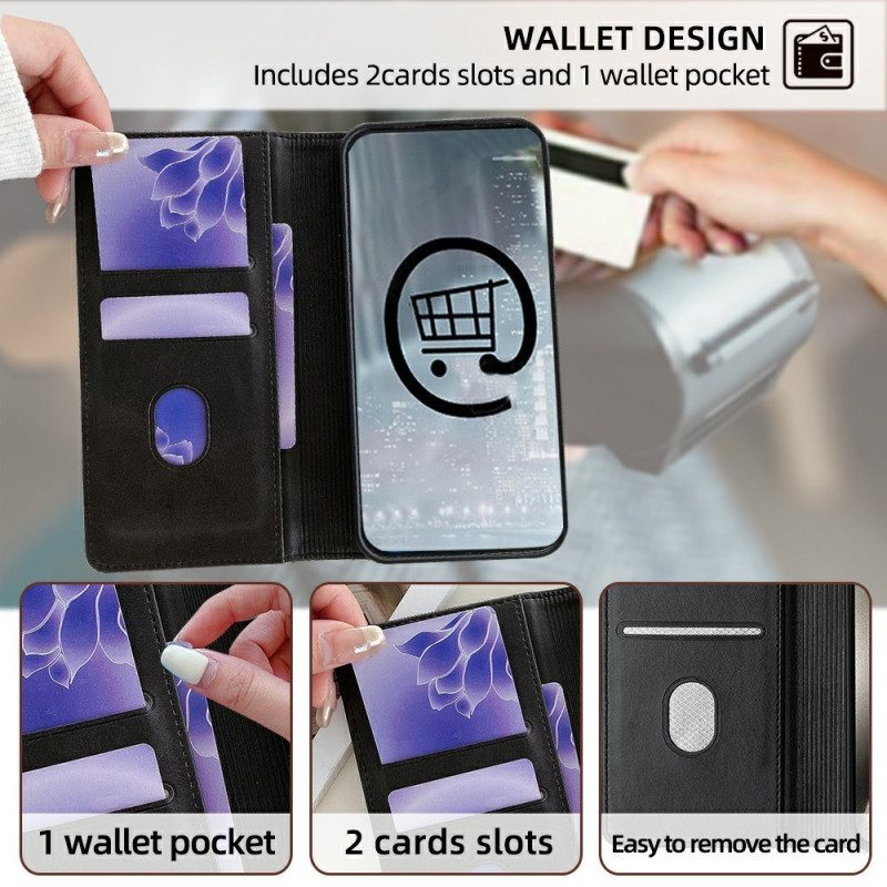 Folio-fodral Xiaomi 15 Pro Rfid-skydd Med Vågmönster