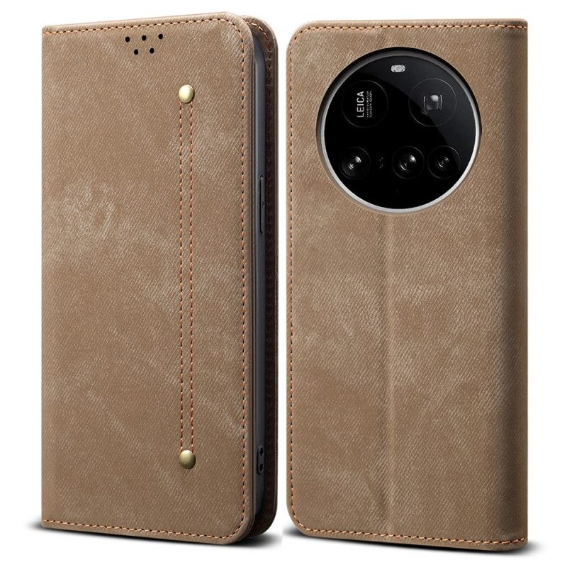 Folio-fodral Xiaomi 15 Ultra Denim Tyg