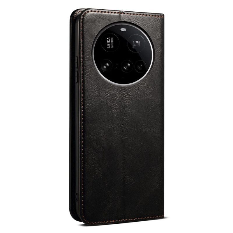 Folio-fodral Xiaomi 15 Ultra Telefonfodral Vaxat Konstläder