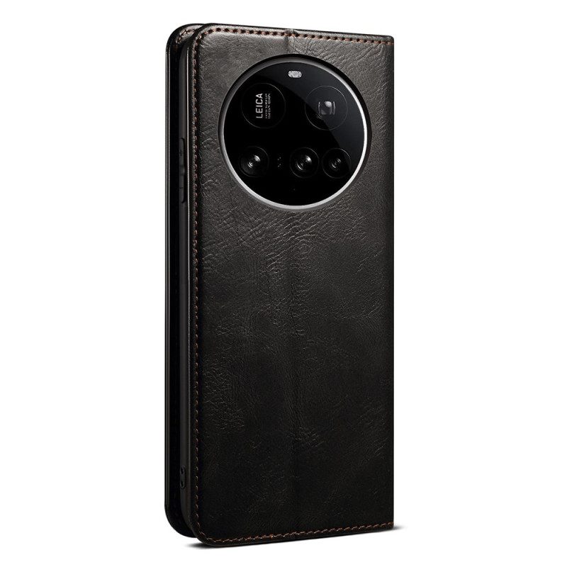 Folio-fodral Xiaomi 15 Ultra Vaxat Konstläder