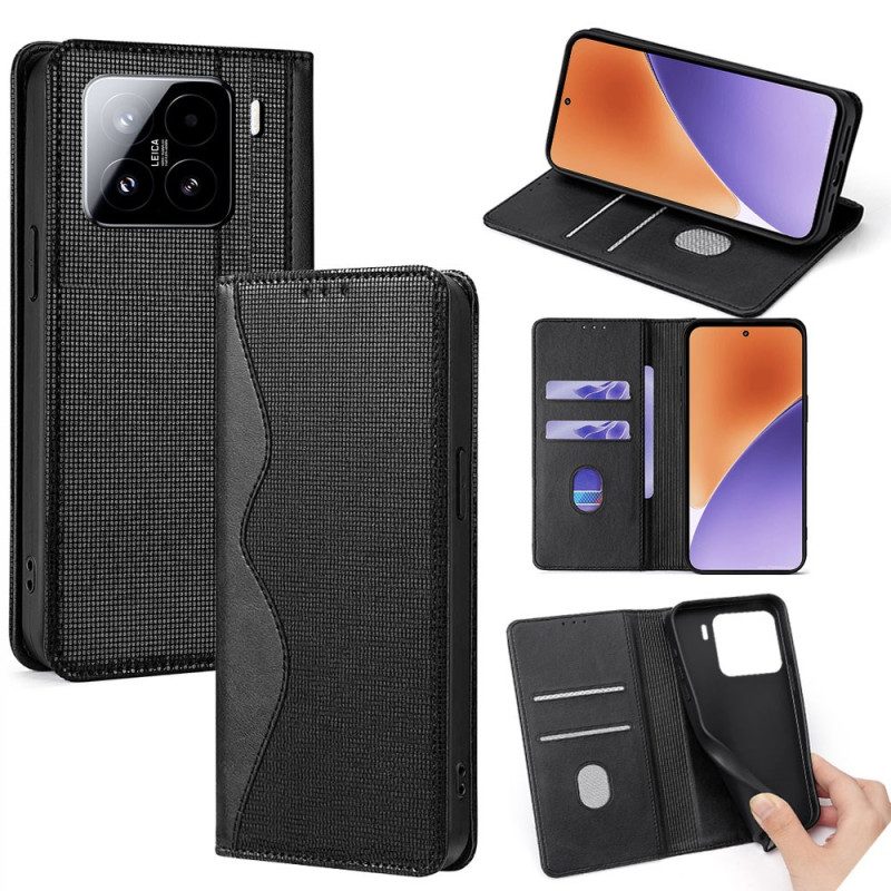 Folio-fodral Xiaomi 15 Vågigt Mönster