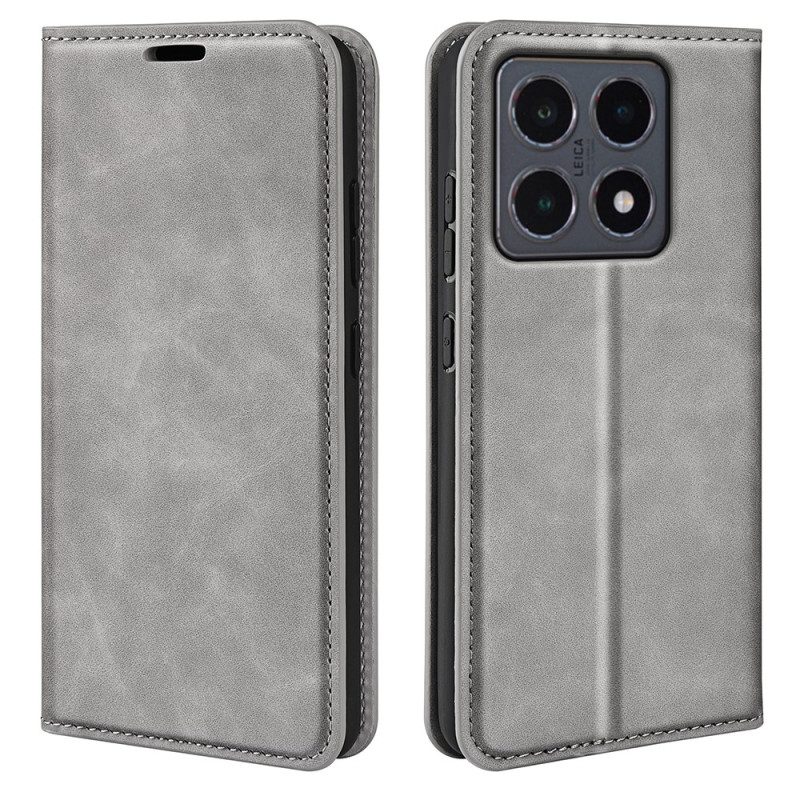 Folio-fodral Xiaomi 15t Lädermodell