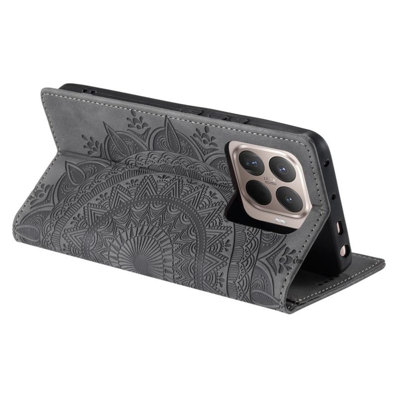 Folio-fodral Xiaomi 15t Pro Mandala-mockaeffekt
