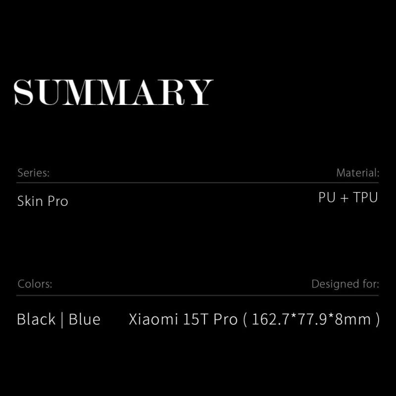 Folio-fodral Xiaomi 15t Pro Skin Pro-serien Dux Ducis