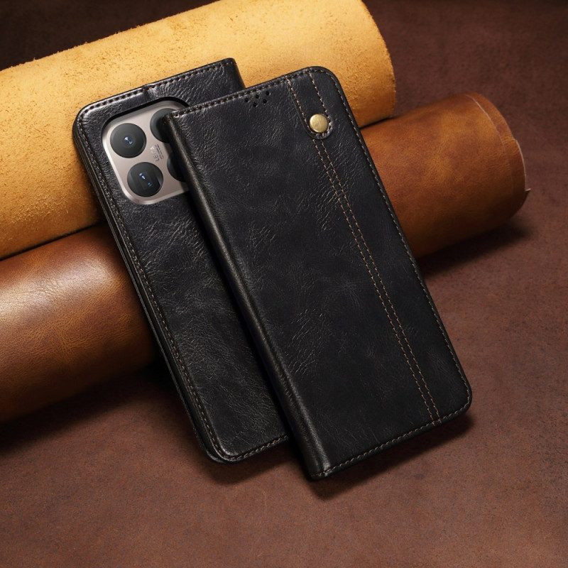 Folio-fodral Xiaomi 15t Pro Vaxat Konstläder