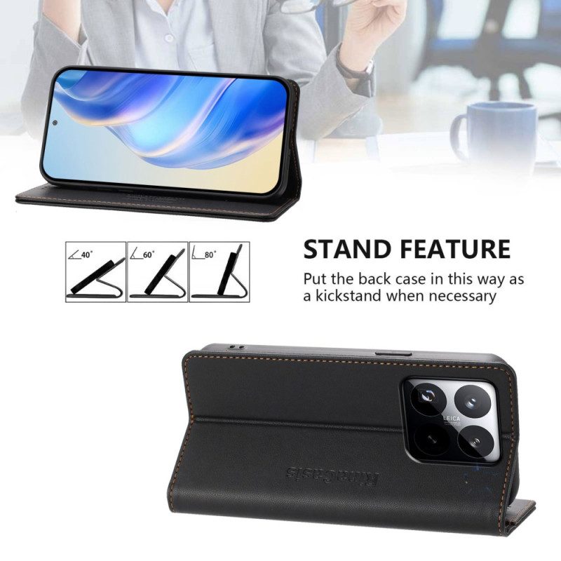 Folio-fodral Xiaomi 15t Telefonfodral Rfid-plånbok