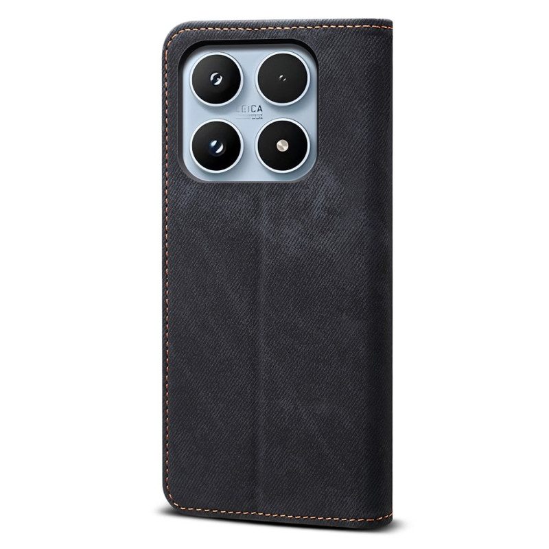 Folio-fodral Xiaomi 17 Denimstruktur