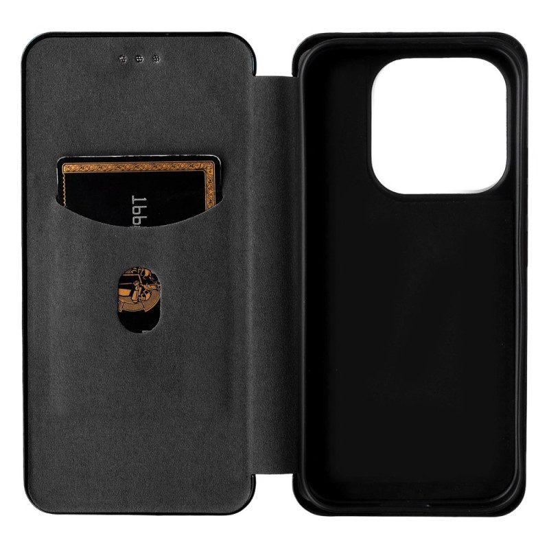 Folio-fodral Xiaomi 17 Kolfiberstruktur