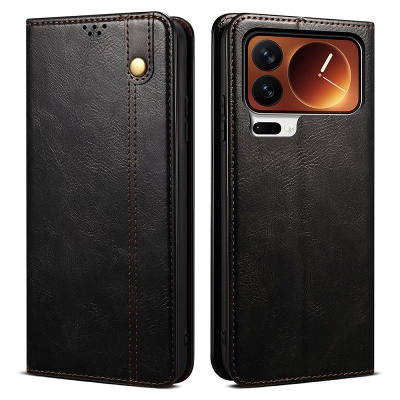 Folio-fodral Xiaomi 17 Pro Max Vaxat Konstläder