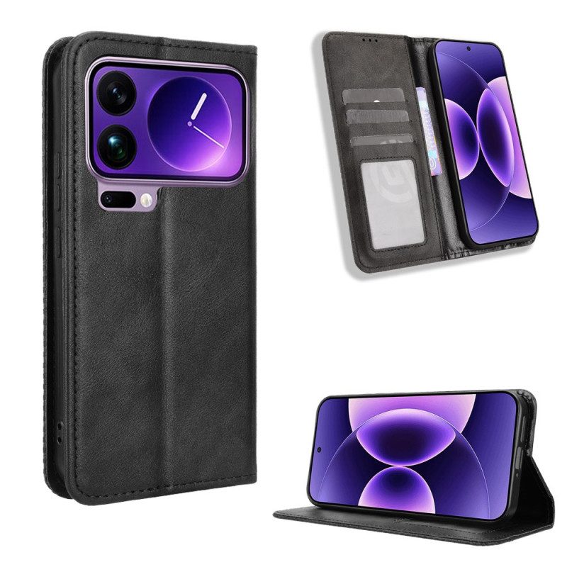 Folio-fodral Xiaomi 17 Pro Max Vintage-kant