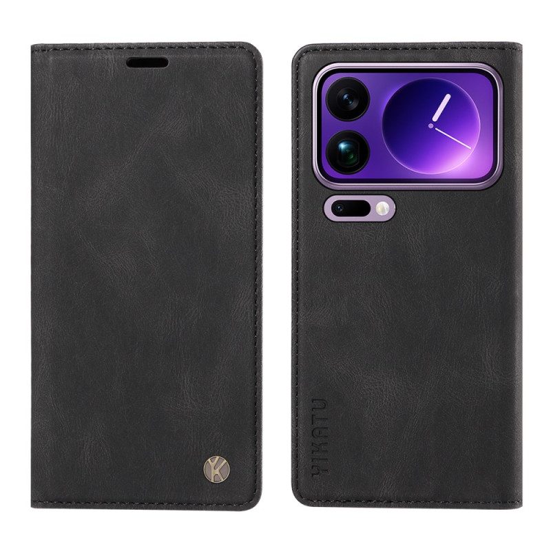 Folio-fodral Xiaomi 17 Pro Max Yikatu Mockaeffekt