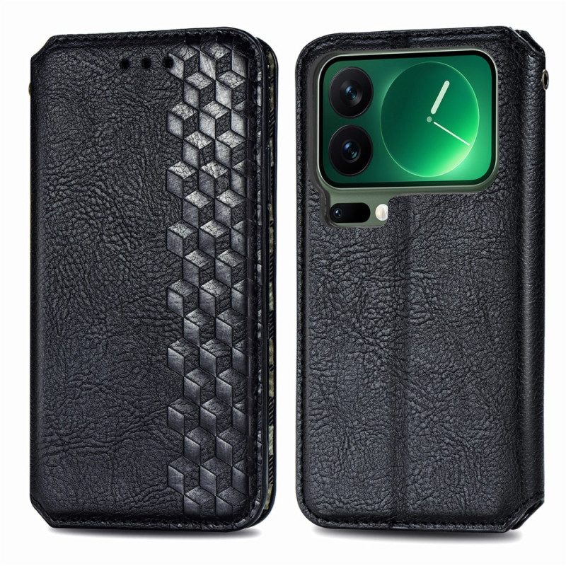 Folio-fodral Xiaomi 17 Pro Telefonfodral Vintage Diamantmönster