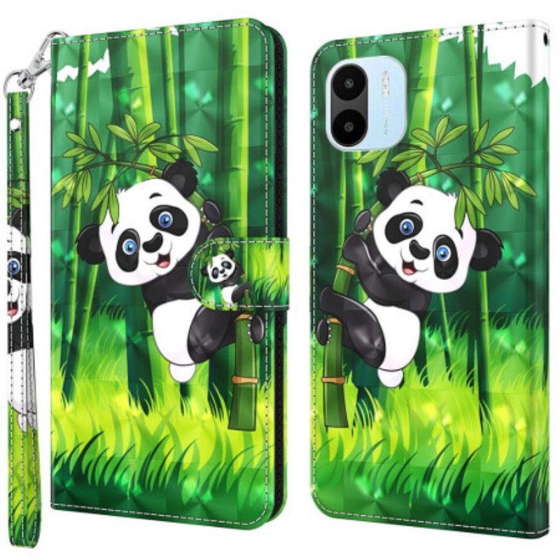 Folio-fodral Xiaomi Redmi A1 Panda Och Bambu
