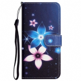 Folio-fodral Xiaomi Redmi Note 12 4G Med Kedjar Lunar Strap Blommor