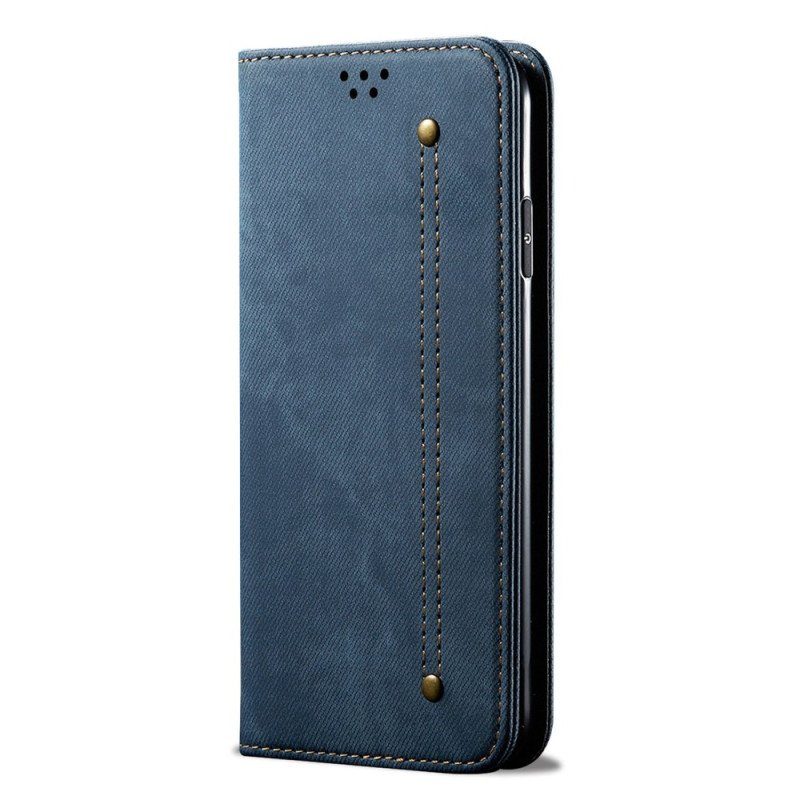 Folio-fodral Xiaomi Redmi Note 12 5G Läderfodral Denim Tyg