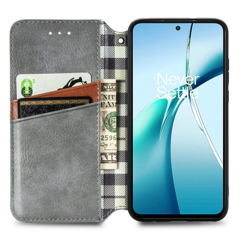 Folio-fodral Xiaomi Redmi Note 14 4g Vintage Lädereffekt Med Diamantmönster