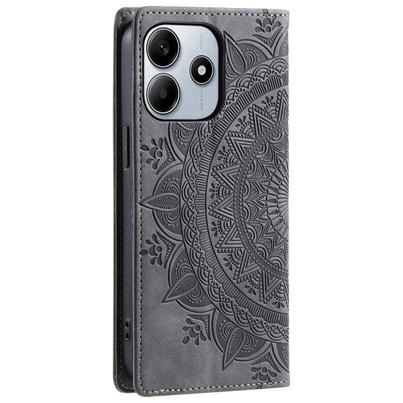 Folio-fodral Xiaomi Redmi Note 14 5g Mandala I Mockaeffekt