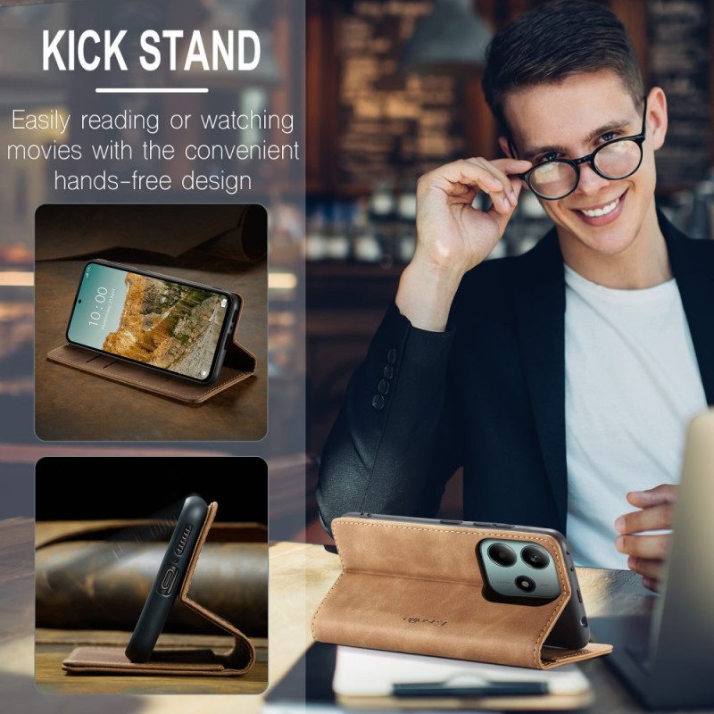 Folio-fodral Xiaomi Redmi Note 14 5g Telefonfodral Caseme-läder Effekt