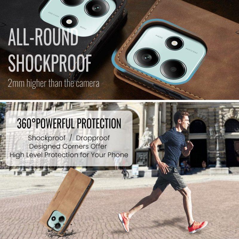 Folio-fodral Xiaomi Redmi Note 14 5g Telefonfodral Caseme-läder Effekt