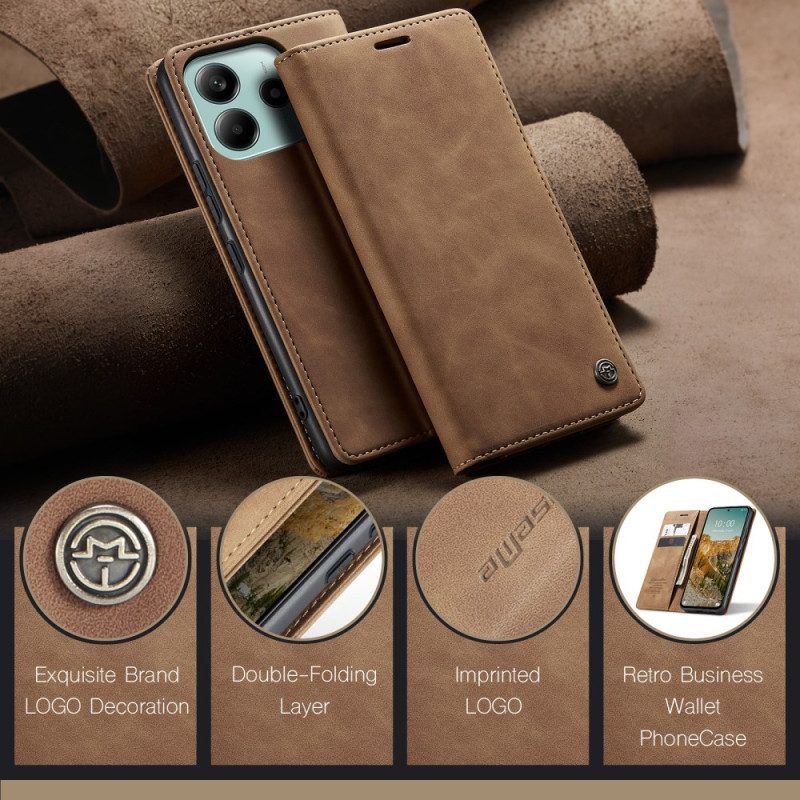 Folio-fodral Xiaomi Redmi Note 14 5g Telefonfodral Caseme-läder Effekt