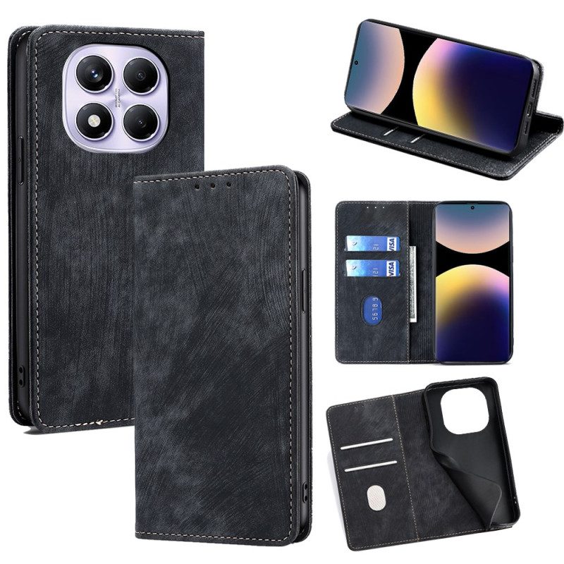 Folio-fodral Xiaomi Redmi Note 14 Pro 4g Rfid-plånbok Med Mockaeffekt
