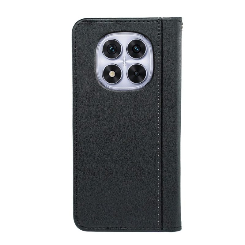 Folio-fodral Xiaomi Redmi Note 14 Pro 4g Sömmar Och Rem