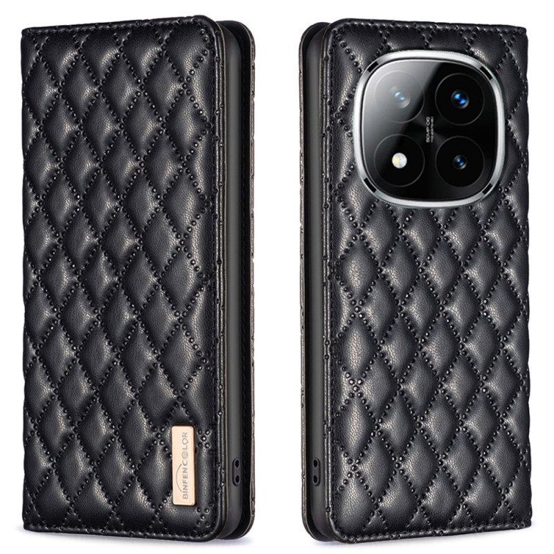 Folio-fodral Xiaomi Redmi Note 14 Pro 4g Telefonfodral Quiltad Binfen-färg