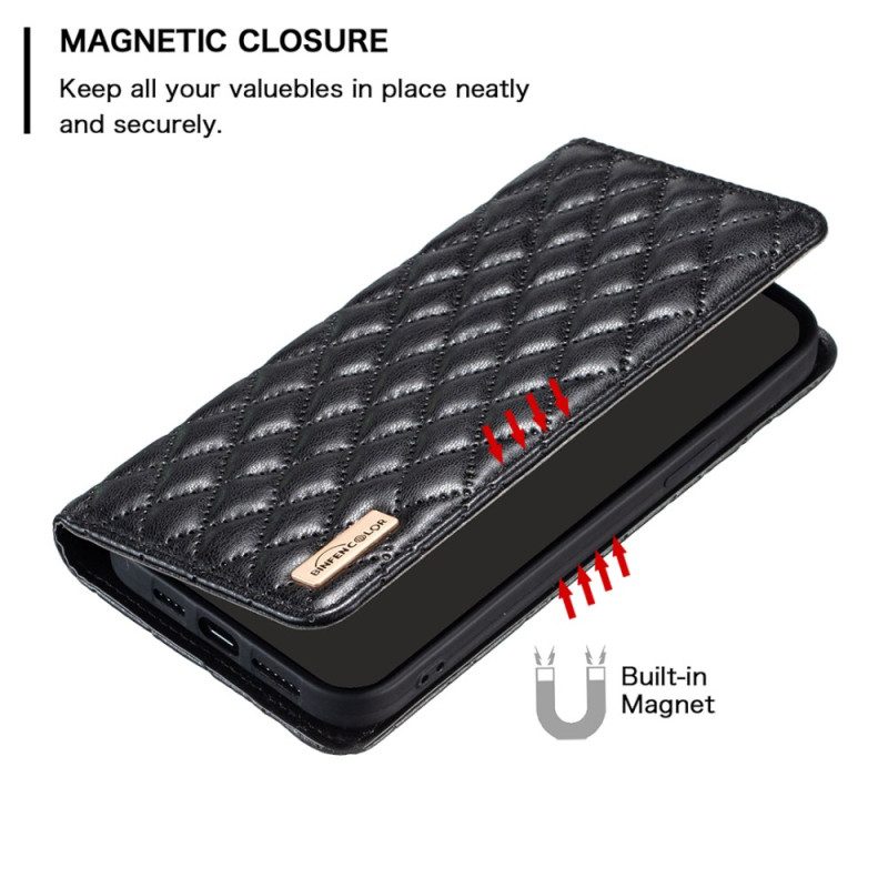 Folio-fodral Xiaomi Redmi Note 14 Pro 4g Telefonfodral Quiltad Binfen-färg