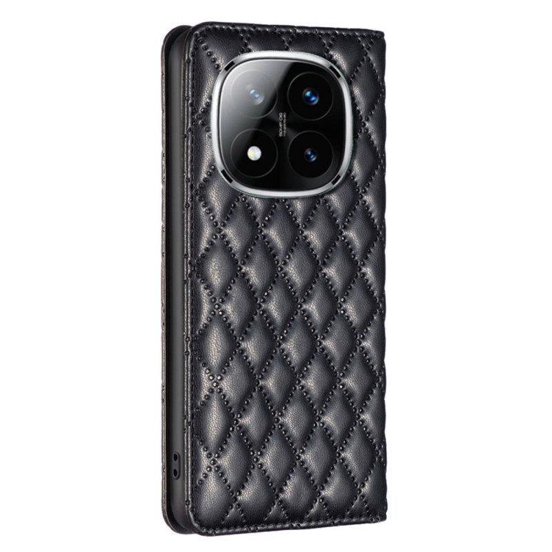 Folio-fodral Xiaomi Redmi Note 14 Pro 4g Telefonfodral Quiltad Binfen-färg