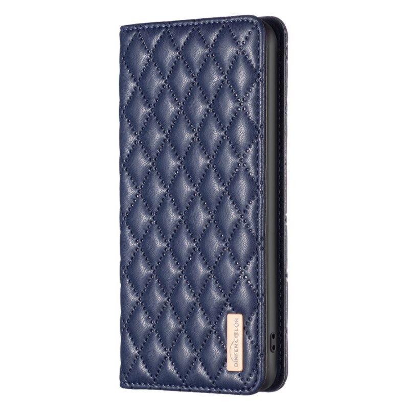 Folio-fodral Xiaomi Redmi Note 14 Pro 5g Binfen-färg Quiltad