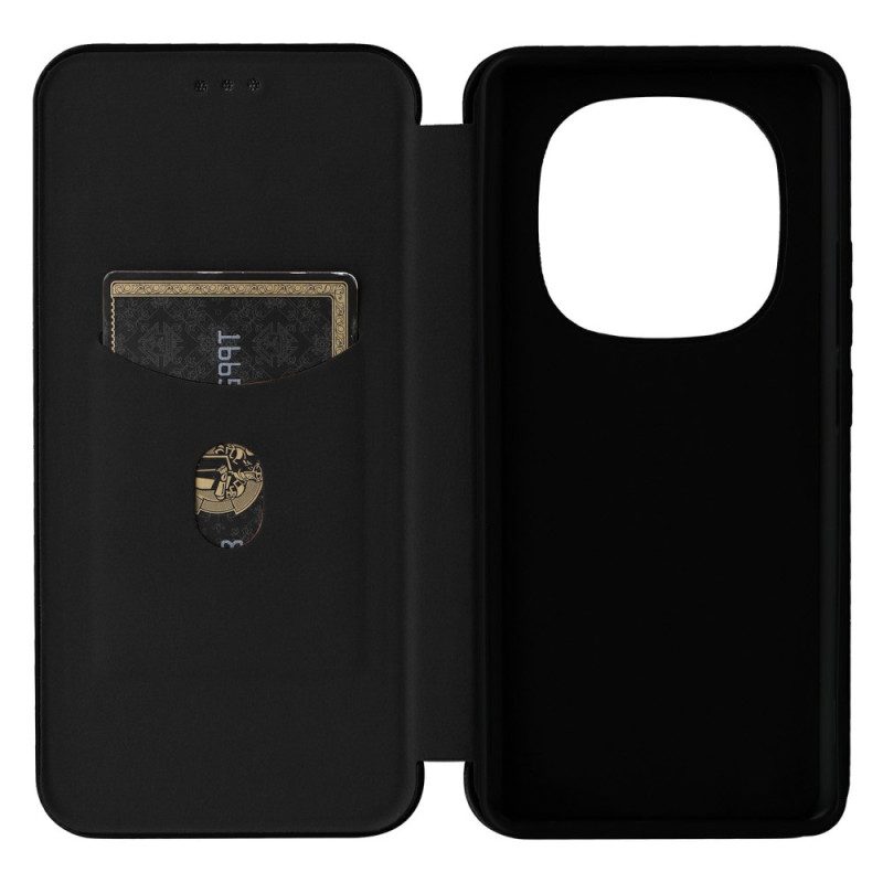 Folio-fodral Xiaomi Redmi Note 14 Pro 5g Kolfiber Fiber