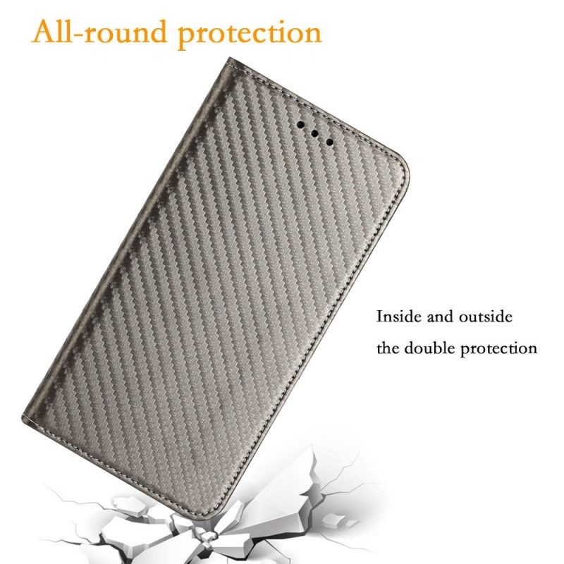 Folio-fodral Xiaomi Redmi Note 14 Pro 5g Telefonfodral Kolfiber Med Rem