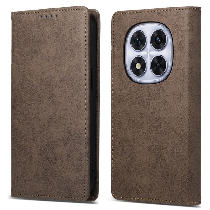 Folio-fodral Xiaomi Redmi Note 14 Pro 5g Vintage Lädereffekt