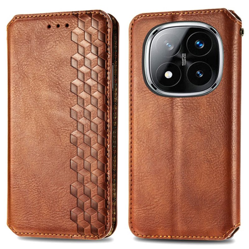 Folio-fodral Xiaomi Redmi Note 14 Pro Plus 5g Fris Med Mockaeffekt