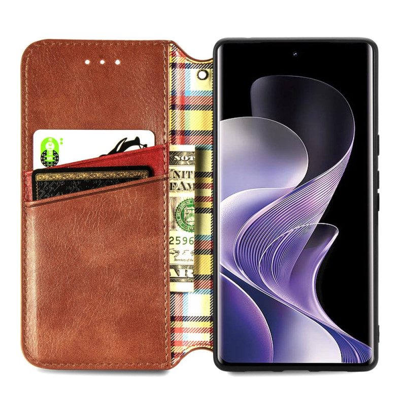 Folio-fodral Xiaomi Redmi Note 14 Pro Plus 5g Fris Med Mockaeffekt