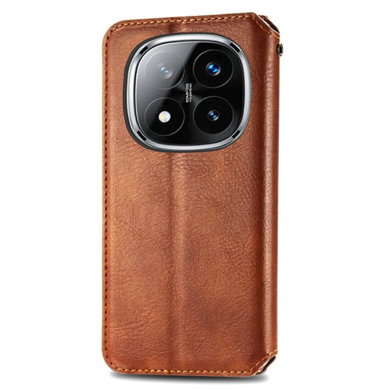 Folio-fodral Xiaomi Redmi Note 14 Pro Plus 5g Fris Med Mockaeffekt