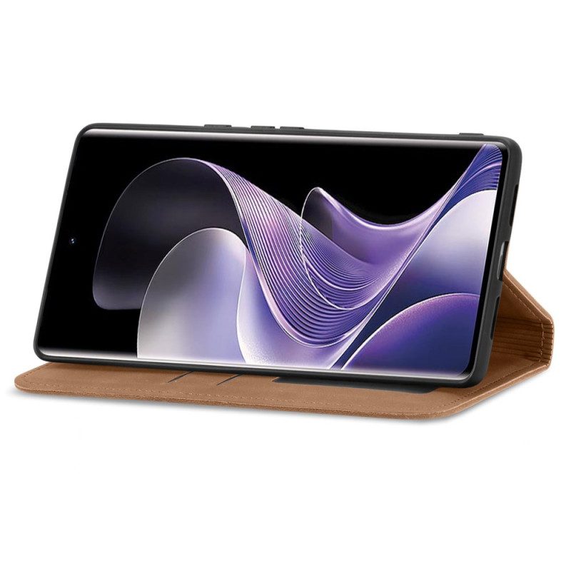 Folio-fodral Xiaomi Redmi Note 14 Pro Plus 5g Lädereffekt