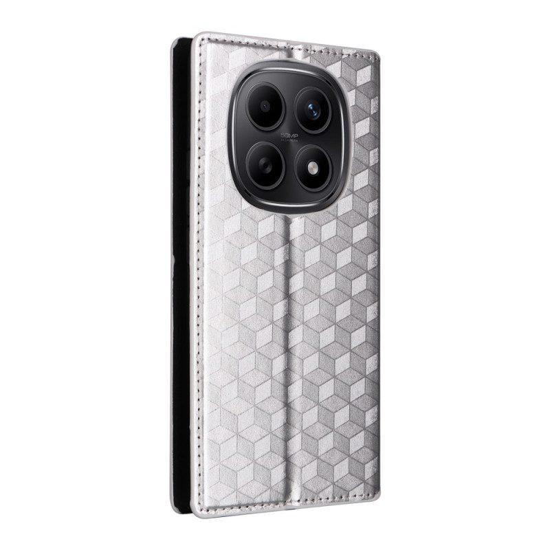 Folio-fodral Xiaomi Redmi Note 15 5g Telefonfodral Graverat Diamantmönster
