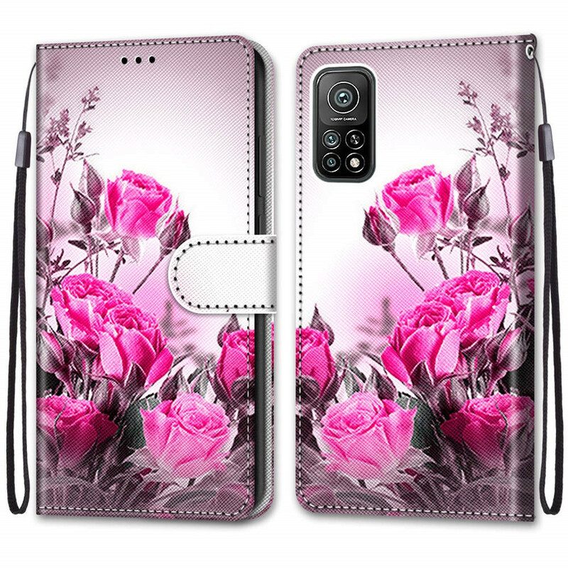 Läderfodral För Xiaomi Mi 10T / 10T Pro Magiska Blommor