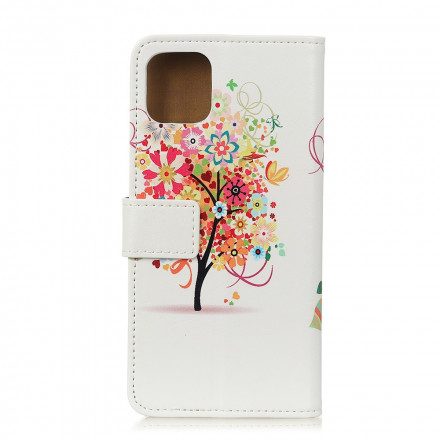 Läderfodral För Xiaomi Mi 11 5G Blommande Träd
