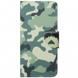 Läderfodral För Xiaomi Redmi 10C Militärt Kamouflage