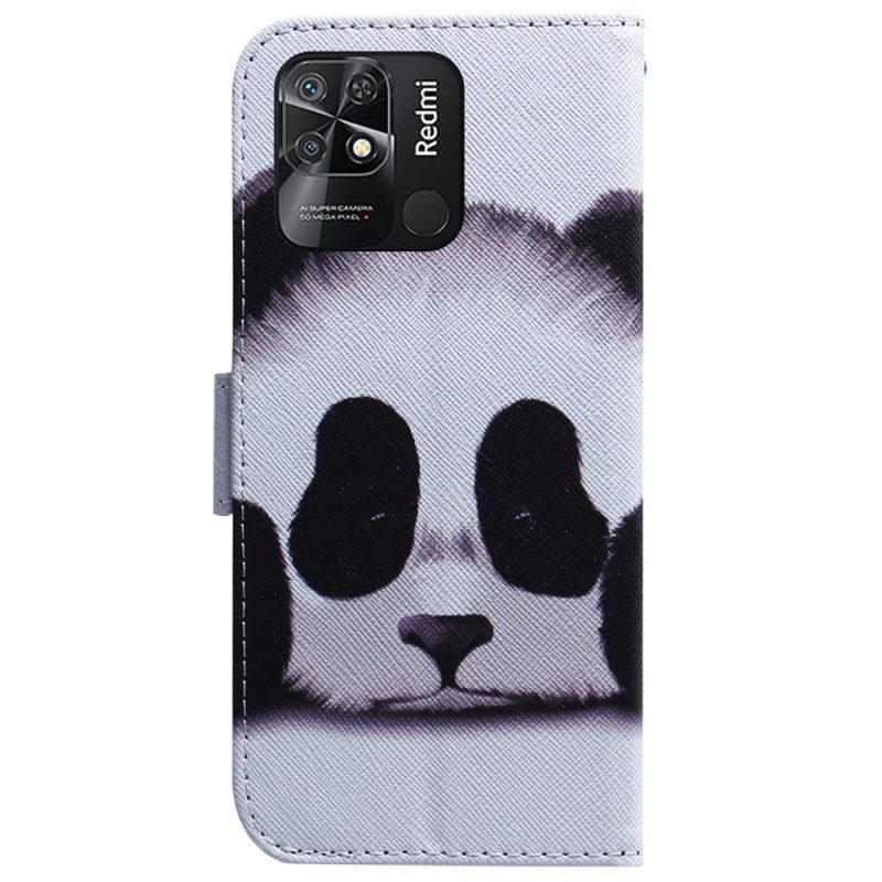 Läderfodral För Xiaomi Redmi 10C Panda