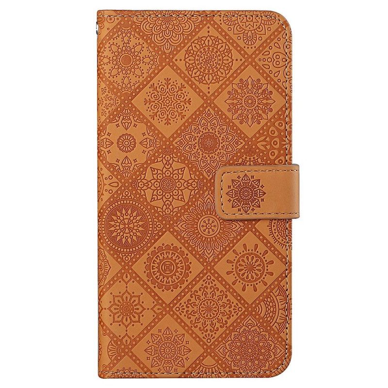 Läderfodral För Xiaomi Redmi 10C Tapestrymönster
