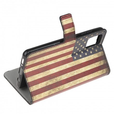 Läderfodral För Xiaomi Redmi Note 10 / 10S Amerikansk Flagga