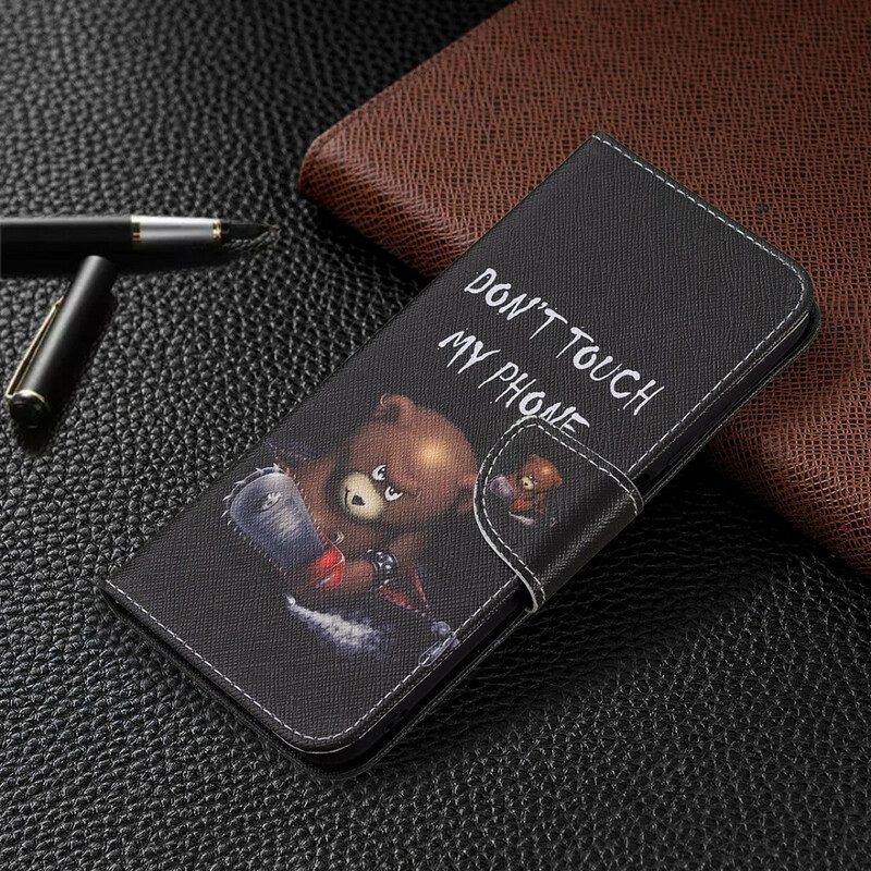 Läderfodral För Xiaomi Redmi Note 10 5G / Poco M3 Pro 5G Farlig Björn